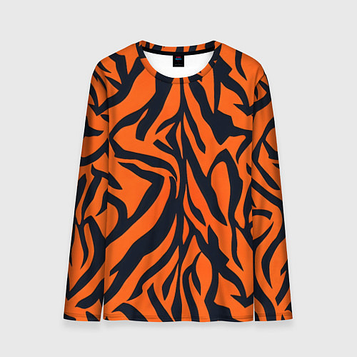 Мужской лонгслив Расцветка тигра / 3D-принт – фото 1