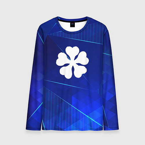 Мужской лонгслив Black Clover blue poly / 3D-принт – фото 1