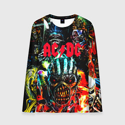 Лонгслив мужской ACDC рок монстры, цвет: 3D-принт