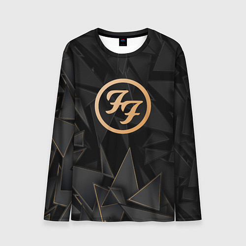 Мужской лонгслив Foo Fighters golden poly / 3D-принт – фото 1