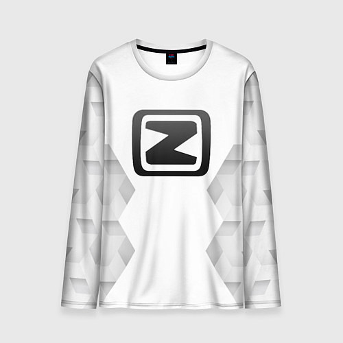 Мужской лонгслив Zotye white poly / 3D-принт – фото 1