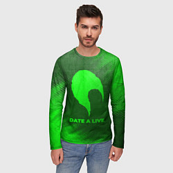 Лонгслив мужской Date A Live - green gradient, цвет: 3D-принт — фото 2