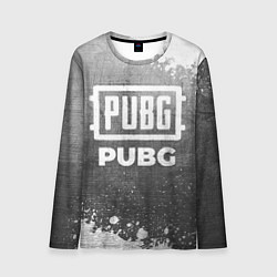 Мужской лонгслив PUBG - grey gradient