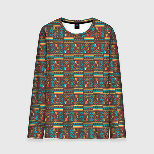 Мужской лонгслив Солнце джунглей / 3D-принт – фото 1