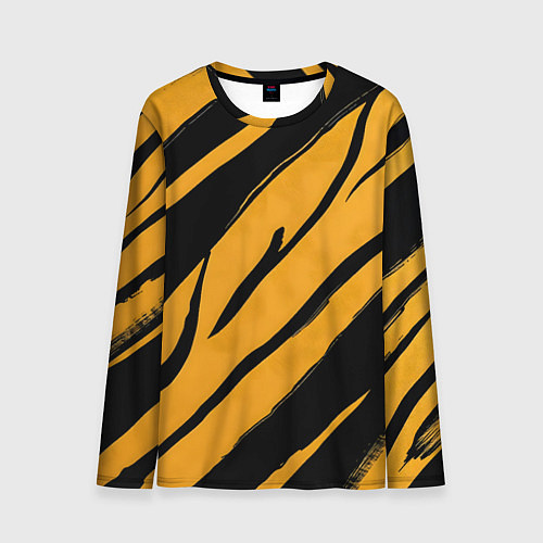 Мужской лонгслив Тигровый раскрас / 3D-принт – фото 1
