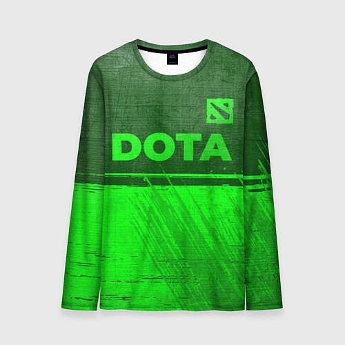 Мужской лонгслив Dota - green gradient посередине / 3D-принт – фото 1
