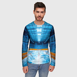 Лонгслив мужской Хоккейная коробка, цвет: 3D-принт — фото 2