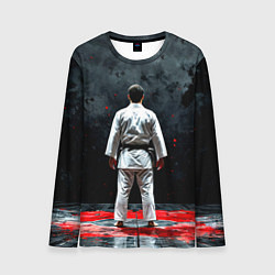Лонгслив мужской Айкидоист на черном, цвет: 3D-принт