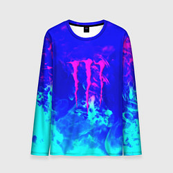 Мужской лонгслив Monster energy дым неоновый