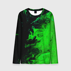 Мужской лонгслив Color green black