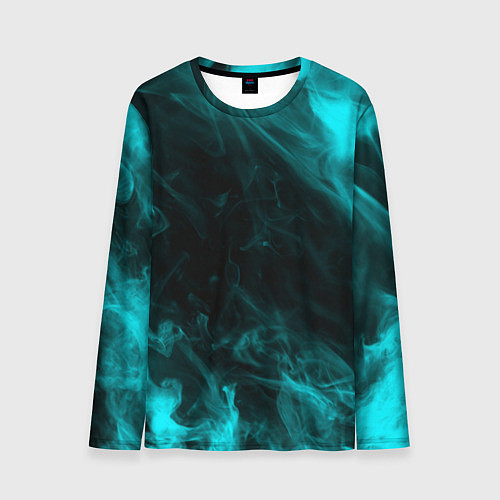 Мужской лонгслив Neon smoke / 3D-принт – фото 1