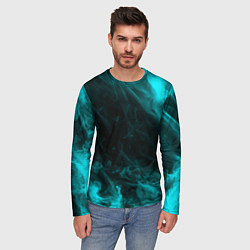 Лонгслив мужской Neon smoke, цвет: 3D-принт — фото 2