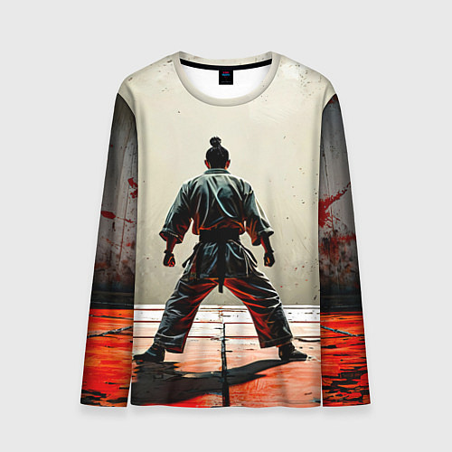 Мужской лонгслив Боец боевых искусств / 3D-принт – фото 1