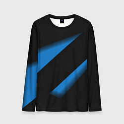 Лонгслив мужской Color blue black line, цвет: 3D-принт
