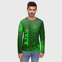 Лонгслив мужской Ajax - green gradient вертикально, цвет: 3D-принт — фото 2
