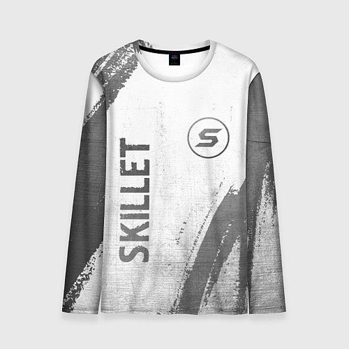 Мужской лонгслив Skillet - white gradient вертикально / 3D-принт – фото 1