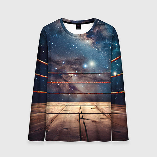 Мужской лонгслив Космический ринг / 3D-принт – фото 1