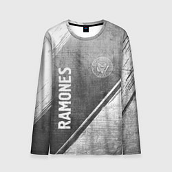 Мужской лонгслив Ramones - grey gradient вертикально