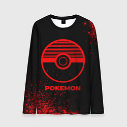 Мужской лонгслив Pokemon - red gradient