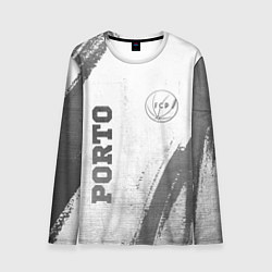 Мужской лонгслив Porto - white gradient вертикально