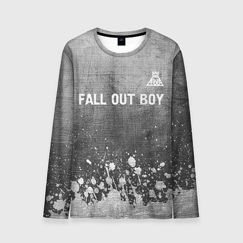 Мужской лонгслив Fall Out Boy - grey gradient посередине / 3D-принт – фото 1