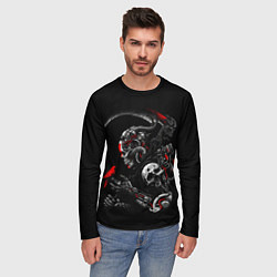 Лонгслив мужской Ронин самурай киборг, цвет: 3D-принт — фото 2