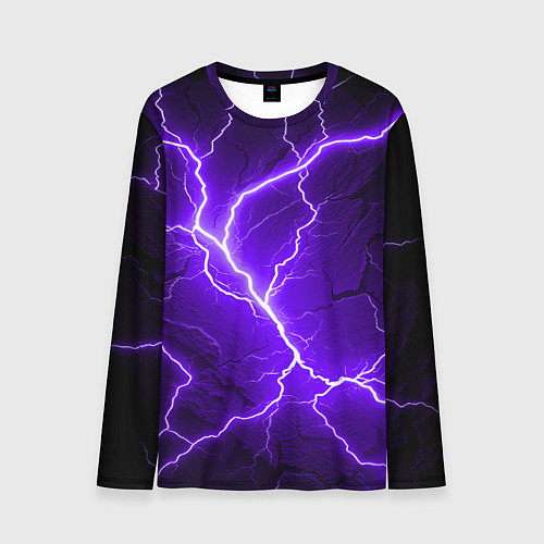 Мужской лонгслив Color purple black / 3D-принт – фото 1