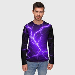 Лонгслив мужской Color purple black, цвет: 3D-принт — фото 2