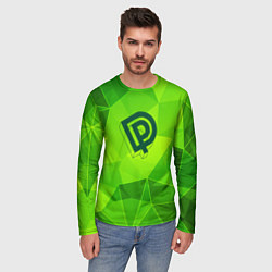 Лонгслив мужской Deep Purple green poly, цвет: 3D-принт — фото 2