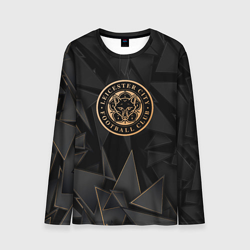 Мужской лонгслив Leicester City golden poly / 3D-принт – фото 1