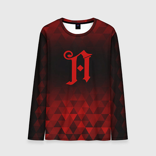 Мужской лонгслив Architects red poly / 3D-принт – фото 1