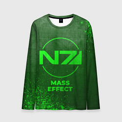 Лонгслив мужской Mass Effect - green gradient, цвет: 3D-принт