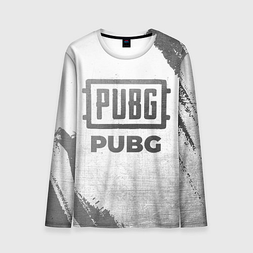 Мужской лонгслив PUBG - white gradient / 3D-принт – фото 1