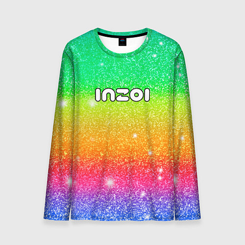 Мужской лонгслив Inzoi блестящий радужный фон / 3D-принт – фото 1