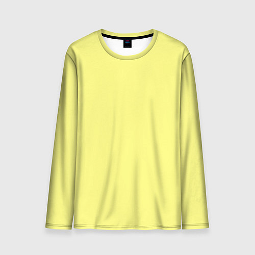 Мужской лонгслив Сливочно жёлтый цвет / 3D-принт – фото 1