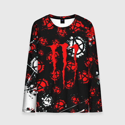 Мужской лонгслив Monster energy anarhy / 3D-принт – фото 1