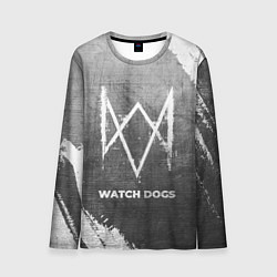 Лонгслив мужской Watch Dogs - grey gradient, цвет: 3D-принт