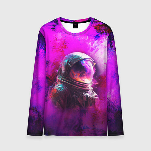 Мужской лонгслив Космонавт красочный / 3D-принт – фото 1