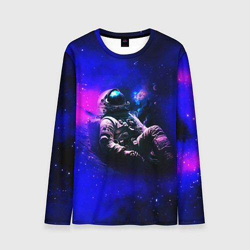 Мужской лонгслив Астронавт в пучине / 3D-принт – фото 1