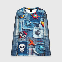 Лонгслив мужской Пиксельный космос, цвет: 3D-принт