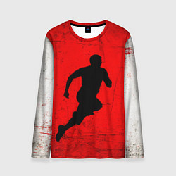 Мужской лонгслив Спринтер на красно белом