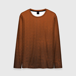 Лонгслив мужской Красно-коричневый текстурированный градиент, цвет: 3D-принт