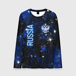 Лонгслив мужской Звёздное небо России и герб, цвет: 3D-принт