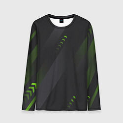 Мужской лонгслив Color black green