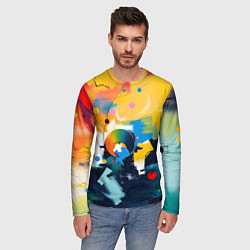 Лонгслив мужской Абстракция в деталях, цвет: 3D-принт — фото 2