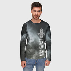 Лонгслив мужской Славянский Перун - небо славян, цвет: 3D-принт — фото 2