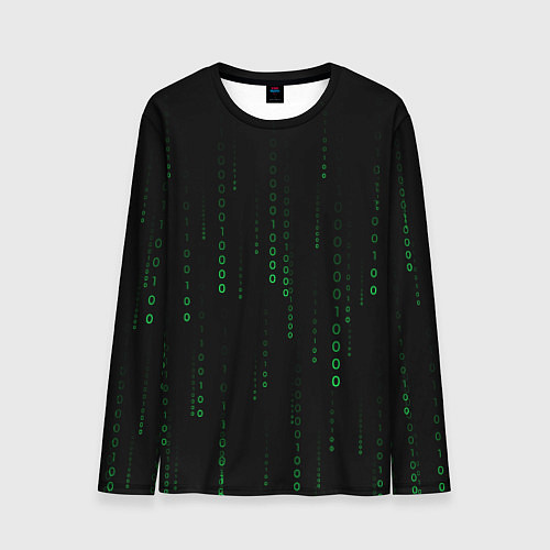 Мужской лонгслив Color black green / 3D-принт – фото 1