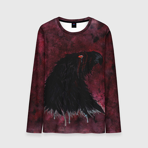 Мужской лонгслив Орёл с шрамом на фоне кровавого неба / 3D-принт – фото 1
