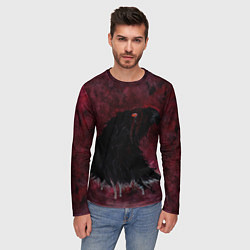 Лонгслив мужской Орёл с шрамом на фоне кровавого неба, цвет: 3D-принт — фото 2