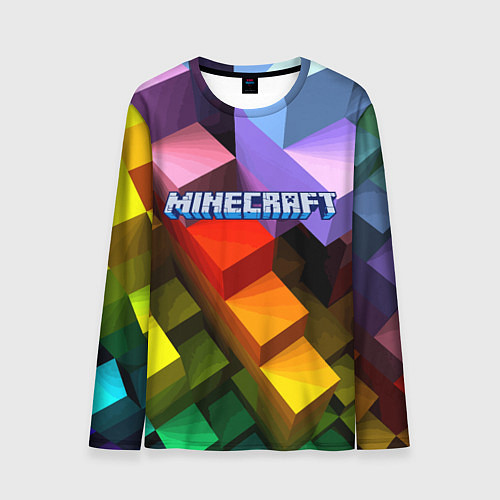 Мужской лонгслив Minecraft - pattern / 3D-принт – фото 1